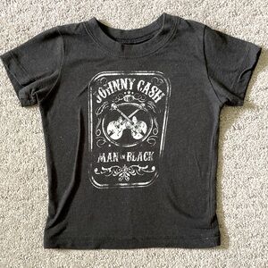 Johnny Cash Man in Black toddler tee, 18M.